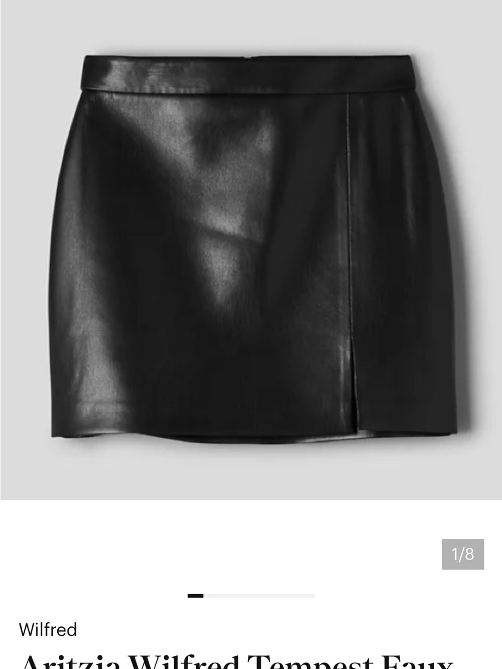 Aritzia Wilfred Tempest Vegan Leather Skirt - Picture 2 of 8
